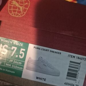 Puma Court Sneaker - White (Women’s 7.5)